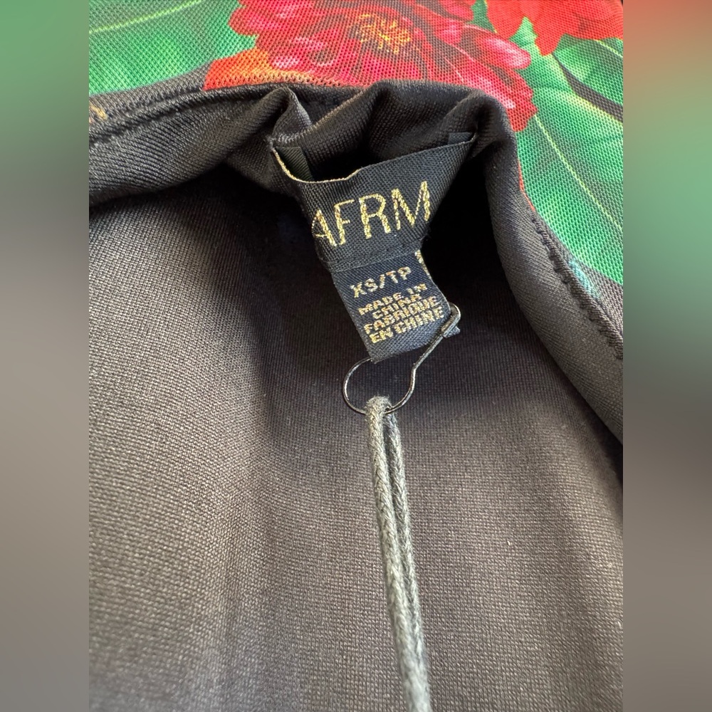 AFRM Black Mini Dress with Vibrant Floral Design - Picture 5 of 5